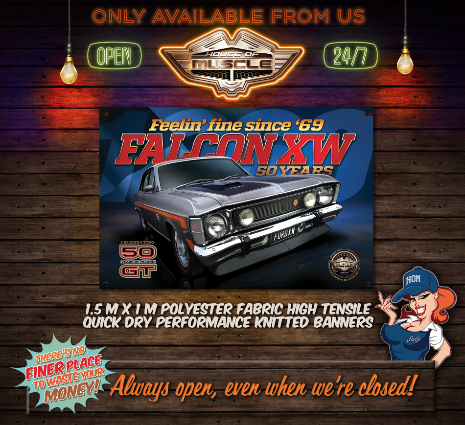 Ford Falcon Xw 50th Anniversary Fabric Banner Only 100 Of Each