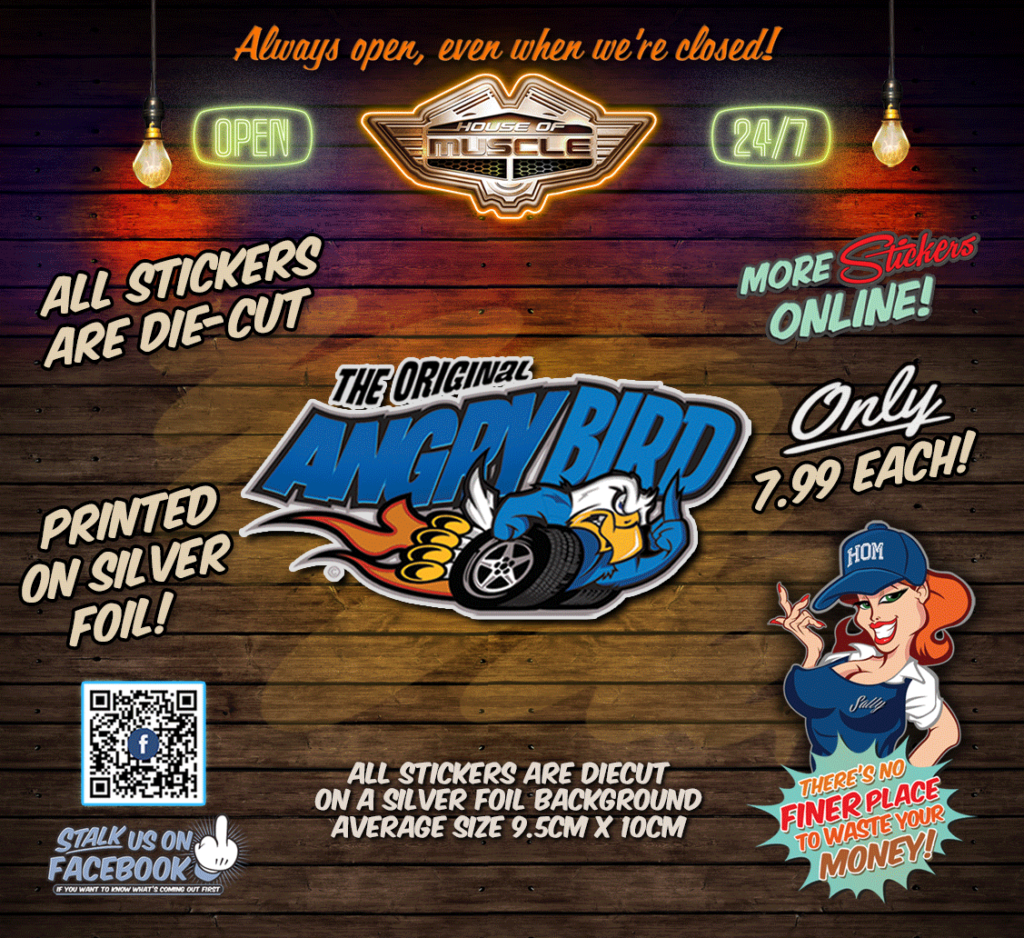 FORD FALCON GT ANGRY BIRDS STICKER – House of Muscle