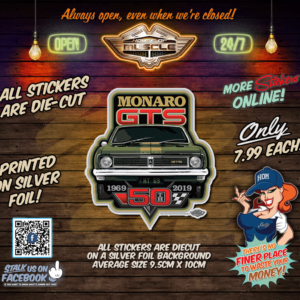 HT MONARO 50 YEARS (GREEN) STICKER