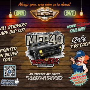 MFP NIGHTRIDER 40TH STICKER