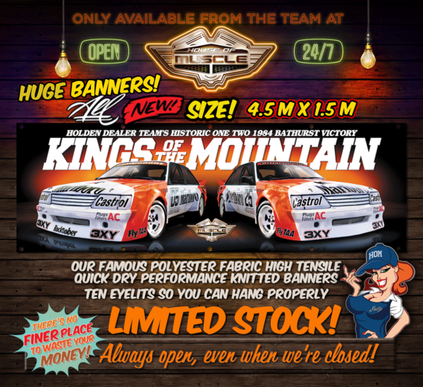 HOLDEN COMMODORE VK BIG BANGERS HUGE 4.5M X 1.5M BANNER