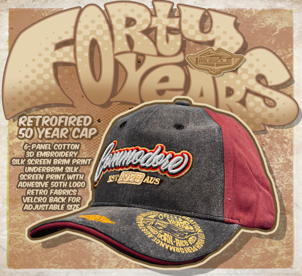 COMMODORE 40 YEARS RETROFIRED THROWBACK CAP