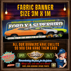 FORD FALCON 500 SUPERBIRDS 3M X 1M FABRIC BANNER