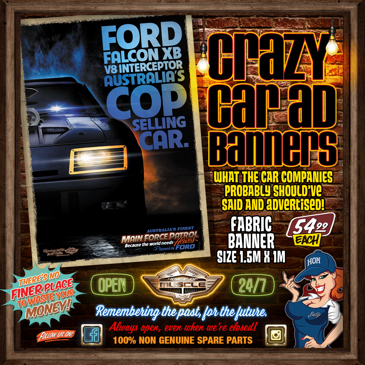 MAD MAX INTERCEPTOR CAR AD FABRIC BANNER