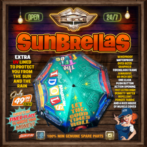 CHEVY TRI-FIVE UV LINED UMBRELLA