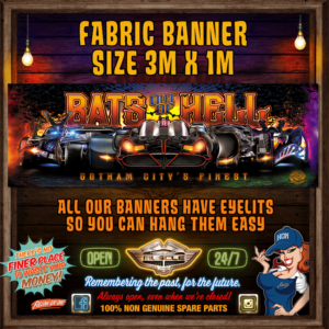 BATMOBILES FABRIC BANNER