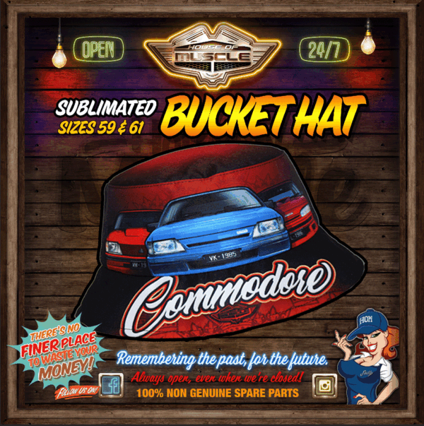 HOLDEN COMMODORE 40 YEARS BUCKET HAT