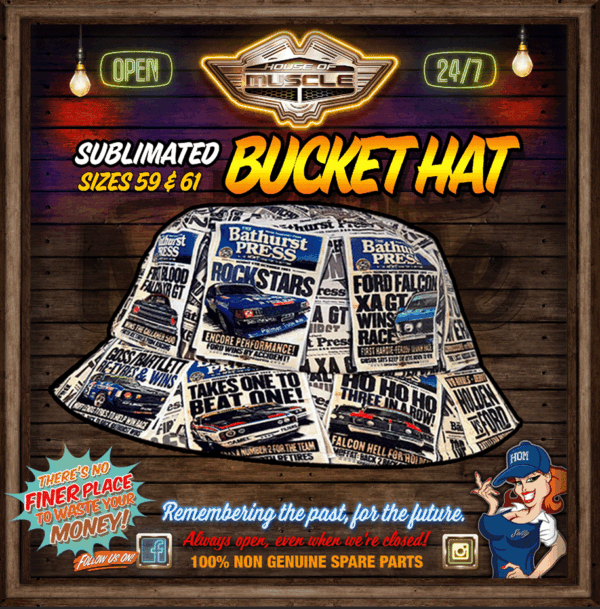 FORD FALCON BATHURST NEWS FLASH BUCKET HAT