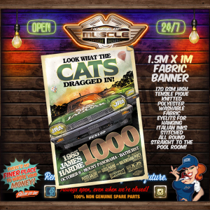 JAGUAR BATHURST 1985 EVENT FABRIC BANNER 1.5M x 1M