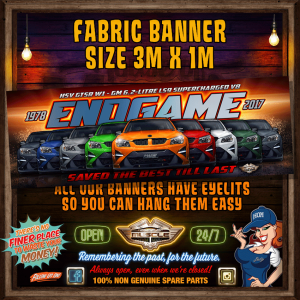 HSV GTSR W1 ENDGAME 3M FABRIC BANNER