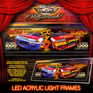NISSAN GTR BATHURST GODZILLAS LED LIGHT UP ACRYLIC USB POWERED - FREE POSTAGE