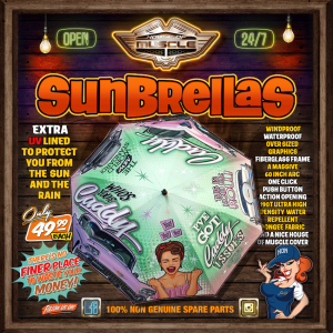 CADDILLAC CADDY ISSUES UMBRELLA 30 INCH