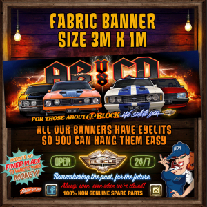 FORD FALCON HARDTOP ABCD FABRIC BANNER 3M X 1M