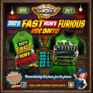TORANA SLR 5000 R8 "DAD'S FAST, MUM'S FURIOUS KIDS POLO